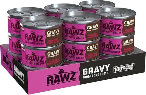 Miniatura 16 de Rawz Natural Premium - Alimento enlatado picado para gatos en salsa de caldo de huesos, hecho con ingredientes reales de carne, sin BPA y encías