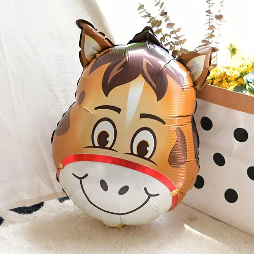 Miniatura 5 de Globos de animales de granja, cerdo, vaca, caballo, burro, globo de Mylar para animales, temática de animales, suministros de fiesta de cumpleaños