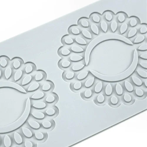 Miniatura 5 de Moldes de silicona 3D de hojas huecas para chocolate, molde de panal, abeja, caramelo, patrón de flores, molde para fondant, decoración de tartas