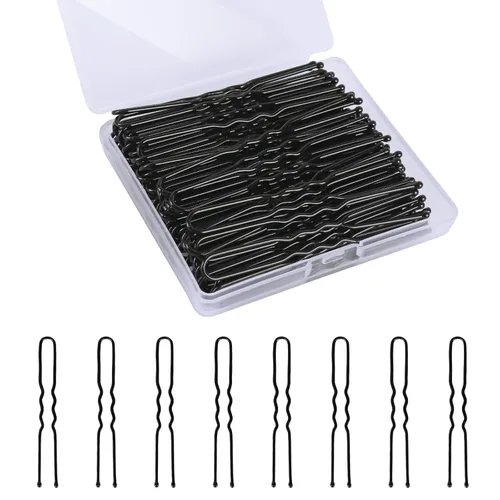 Horquillas en forma de U, 100 unidades de 6 cm de horquillas para el pelo para moños, pinzas para el cabello para mujeres, niñas y salones de