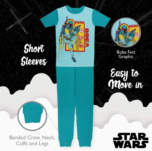 Miniatura 4 de Star Wars Conjunto de pijama de algodón ajustado de 2 piezas para niño