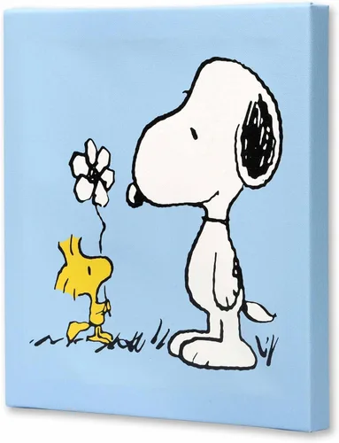 Miniatura 2 de Open Road Brands Peanuts Snoopy y Woodstock Flower Bloom Gallery - Lienzo decorativo para pared, bonita imagen de Snoopy para el hogar