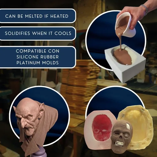 Miniatura 4 de Monster Clay Arcilla de modelado de grado prémium (gris, suave, 4.5 libras)