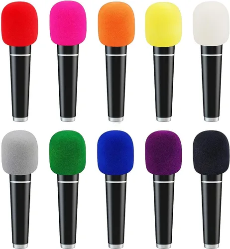 Miniatura 9 de Fielect 2 unids micrófono cubierta esponja espuma micrófono cubierta de micrófono de mano protección protección micro espuma filtro blanco