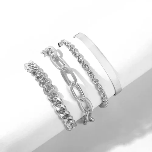 Miniatura 168 de Long tiantian Pulsera de oro gruesa para mujer, pulseras de oro delicadas, pulseras para mujer, pulseras apilables de eslabones de cadena