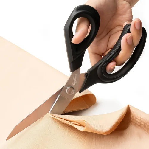 Miniatura 11 de XFasten Tijeras de sastre profesionales de alta resistencia, 9.5 pulgadas, tijeras de modista ultra afiladas para corte de tela Tijeras de coser