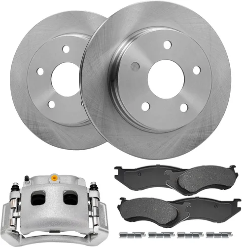 Miniatura 88 de Detroit Axle - Rotores de freno para Jeep Compass 2015-2022 Renegade 2016-2022 Fiat 500X 2016-2022, 2018, 2019, 2020, 2021. Reemplazo de rotores