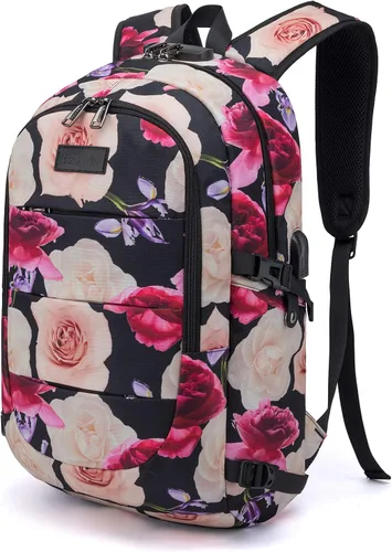 Miniatura 21 de Tzowla, mochila de viaje de negocios para computadora portátil de 15,6 a 17,3 pulgadas para mujeres, hombres y para regalar, A-Negro