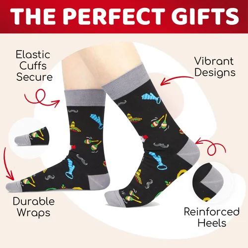 Miniatura 3 de HAPPYPOP Novelty Family Gifts - Gifts for Son Uncle Brother Papa Grandson Nephew, Funny Socks for Him