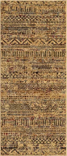 Miniatura 3 de Unique Loom Saturn Collection Alfombra de área - Relay (Runner 2' 2" x 5' 0", Beige/Gris)