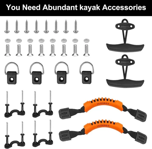 Miniatura 4 de HLOGREE Asientos de kayak: 1/2 pieza, cojín acolchado grueso con soporte de respaldo, compatible con canoa y Ocean Sup