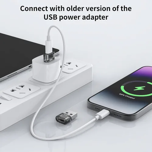 Miniatura 3 de Adaptador USB-A a USB-C paquete de 5 unidades, convertidor cargador USBC hembra a A macho, convertidor USB a USBC para iPhone 15 Plus Pro Max/Apple