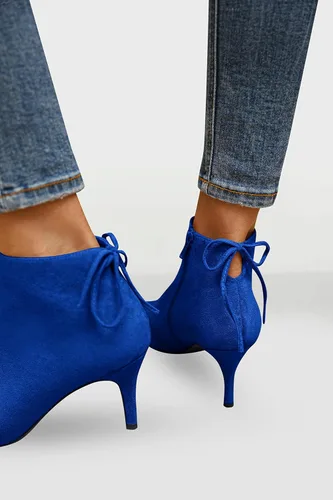 Miniatura 3 de Botines de tacón puntiagudo para mujer, botines de tacón de aguja con lazo y tiras para otoño