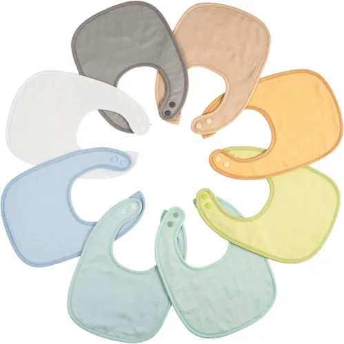 Miniatura 7 de Tiny Twinkle Baby Feeding Bibs - Waterproof and Absorbent Infant Drool and Feeding Baby Bibs Boy Macaron 8