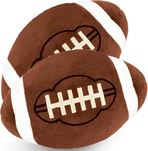 2 almohadas de felpa de fútbol de 12 pulgadas, almohadas de fútbol suaves para niños, suministros de fiesta de cumpleaños, regalos para decoración