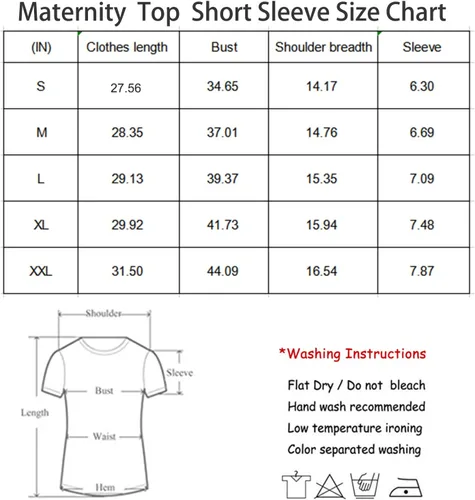 Miniatura 7 de Bearsland Tops de maternidad manga corta cuello redondo lactancia camisa ropa de embarazo