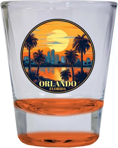 Miniatura 4 de Orlando Florida B Souvenir - Vaso de chupito redondo de 1.5 onzas, color azul, paquete de 2