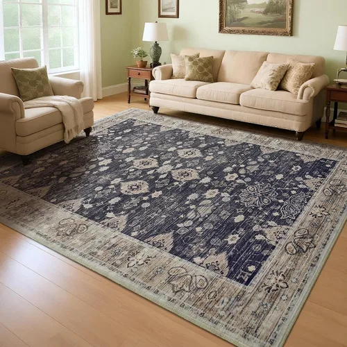 Miniatura 18 de Przemy Alfombra de Pasillo para Dormitorio, 2x6 pies Alfombra Lavable Antideslizante, Pequeña Alfombra Floral para Entrada, Pasillo, Cama de Niñas
