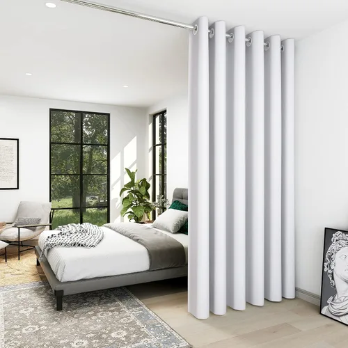 Miniatura 137 de Deconovo Cortina opaca, para oscurecer la habitación Gris claro