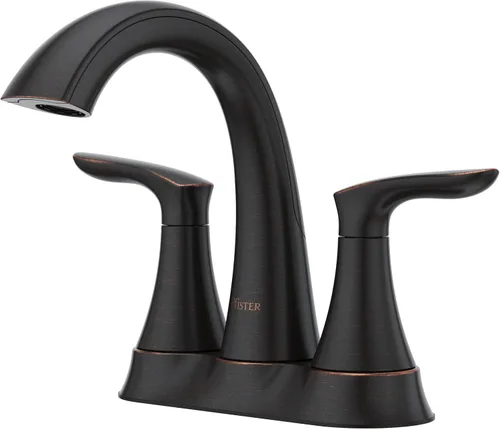 Pfister, LG49-TB0BG, Tisbury - Grifo de baño generalizado de 1.2 GPM, drenaje desplegable incluido, oro cepillado