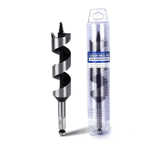 Miniatura 46 de Broca de 1-1/2 x 11.8 pulgadas para barrenar madera, Broca de 38x300 mm hexagonal larga para madera, madera dura, embarcaciones