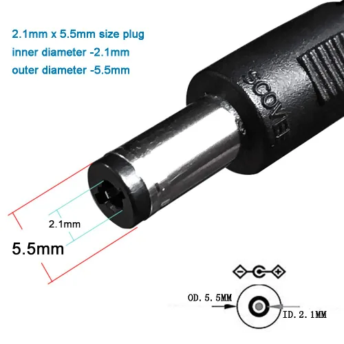 Miniatura 2 de Cable de extensión de alimentación de CC de 0.217 in x 0.083 in, cable de extensión de 12 V CC, cable de cámara de seguridad macho a hembra