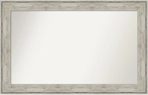 Miniatura 127 de Amanti Art Espejo de baño plateado para sobre fregadero, 28 x 47 pulgadas, espejo rectangular de plata imperial, marco de madera tradicional de gran