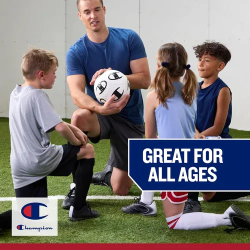 Miniatura 7 de Champion Playmaker Logo Deflated Soccer Ball with Pump, Size 5 Soccer Ball, Durable Panels for Kids, Youth & Adults, Indoor/Outdoor Training Ball
