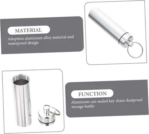 Miniatura 5 de Hemoton Llavero de metal 3pcs Caja de almacenamiento de metal Maleta Viaje Contenedor de metal de aluminio
