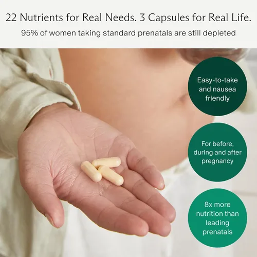 Miniatura 3 de Needed. Multivitamínico para prenatal Cápsula prenatal Multi Essentials - Embarazo, Lactancia, Posparto Formulado por expertos y probado por
