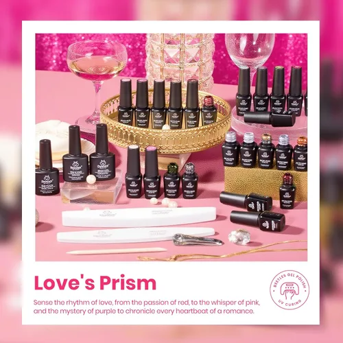 Miniatura 46 de Beetles - Kit de esmalte de uñas de gel con luz UV – 80 piezas de encantamiento de color, kit de uñas de gel de 55 colores con capa base de todo