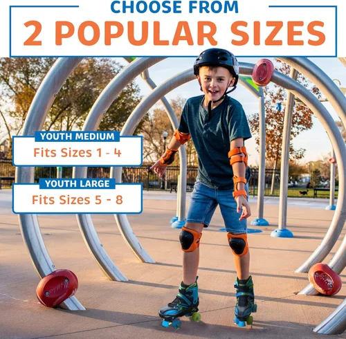 Miniatura 6 de XINO SPORTS Combo 2 en 1, Patines para niños Patines en línea - Patines intercambiables con luz LED para niños de 6 a 12 años, adolescentes y Negro