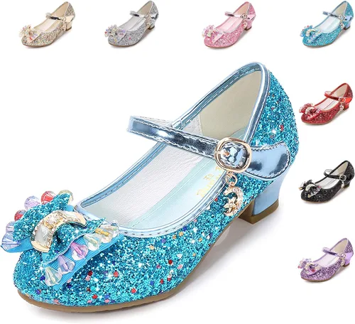 Cadidi Dinos Zapatos de vestir para niñas, zapatos de fiesta de boda, zapatos de tacón Mary Jane Princesa (bebéniño pequeñoniño grande)