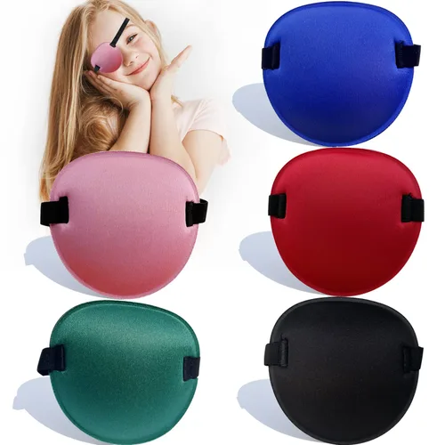 5 parches para los ojos, parches para los ojos súper suaves, parche médico ajustable para adultos y niños, parches de ambliopía para ojos perezosos