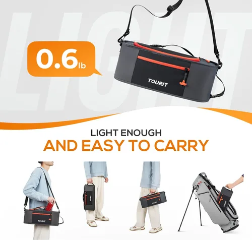 Miniatura 6 de TOURIT Cooler Bag - Funda aislante para 6 latas, pequeños accesorios de golf suaves para hombres, cabe discretamente en bolsa de golf