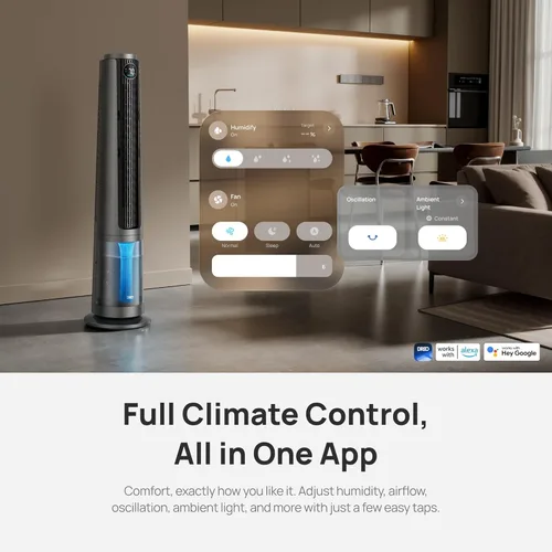 Miniatura 9 de DREO TurboCool Ventilador de nebulización 765S, ventiladores que soplan aire frío, refrigeración de 10 °F, enfriador de aire evaporativo rápido