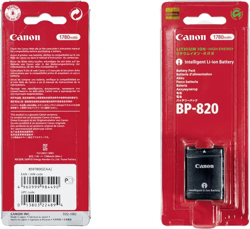 Miniatura 2 de Canon Batería BP-820 para videocámara profesional XA25, XA20, XA10