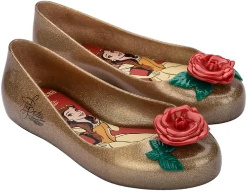 Miniatura 2 de mini melissa Zapatos planos de ballet Sweet Love + Disney Princess Jelly para niños, zapatos de bailarina de gelatina para niñas, zapatos planos