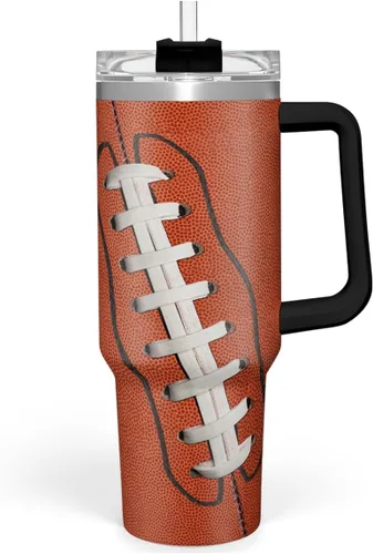 Miniatura 17 de SANDJEST Taza con bandera americana con asa, taza de café de acero inoxidable con aislamiento de 40 oz con tapa y pajita, regalos de América