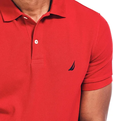 Miniatura 3 de Nautica playera polo clásica de mangas cortas, color sólido, para hombre