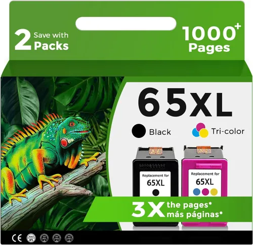 65XL - Cartuchos de tinta de repuesto para HP 65 HP65 XL HP65XL Paquete combinado de color negro de alto rendimiento para 3755 5000 3700 5055 2600