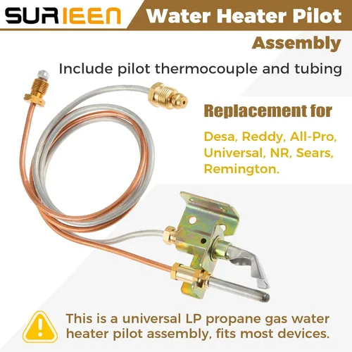 Miniatura 2 de Conjunto piloto de calentador de agua, calentador de agua a gas propano LP, incluye termopar piloto y tubería de reemplazo de propano LP para Desa
