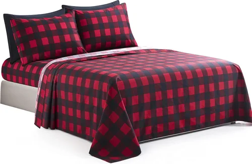 Miniatura 8 de Marina Decoration Ropa de cama ultra suave y sedosa con bolsillo profundo, rayón derivado de bambú para todas las estaciones, juego de sábanas de 6