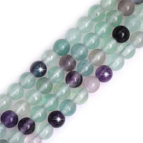 Miniatura 16 de GEM-Inside - Cuentas redondas de ágata de ónix azul claro natural de 0.394 pulgadas (0.394 in) con agujero grande para hacer joyas, suministros