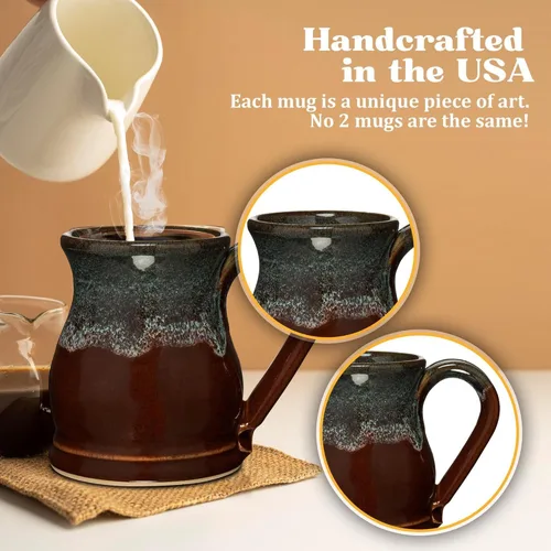 Miniatura 3 de Taza de café Potbelly de 20oz hecha a mano en los EE. UU. (Vainilla)