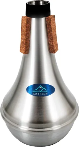 Silenciador de trompeta Eastrock con tapón recto y ligero de corcho de goma para jazz, clásico, principiantes y estudiantes