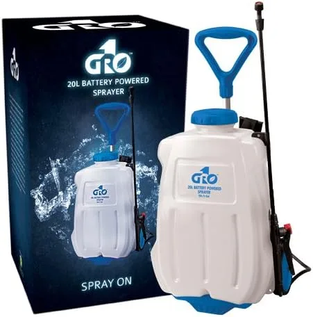 Grow1 Pulverizador de mochila con batería de 5 galones, pulverizadores de bomba de presión, suministros de jardinería hidropónica para cultivo de