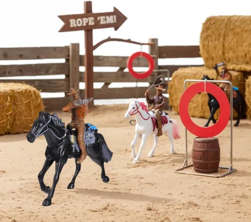 Miniatura 3 de Figuras occidentales, figuras de acción modelo, equitación de plástico indios, figuras de juego, 8 piezas