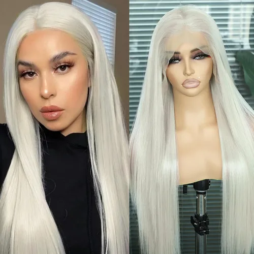 Miniatura 26 de SAPPHIREWIGS Peluca de cabello lacio natural color marrón rojizo #350, sin enredos, línea capilar natural 6 × 13, parte de libertad de encaje