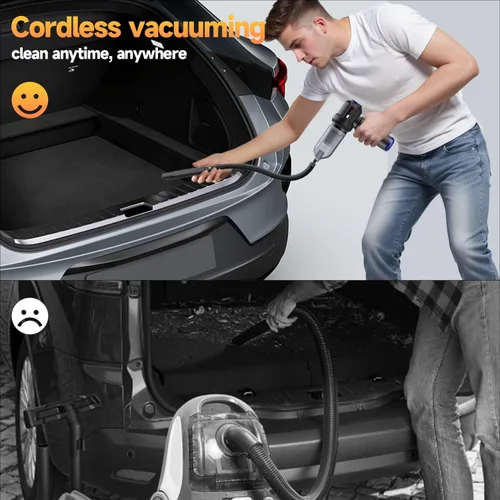 Miniatura 8 de Aspiradora de Coche Portátil Inalámbrica de Alta Potencia Pequeña Aspiradora de Mano 4-en-1 Soplador de Aire Comprimido y Soplador de Aire y Bomba